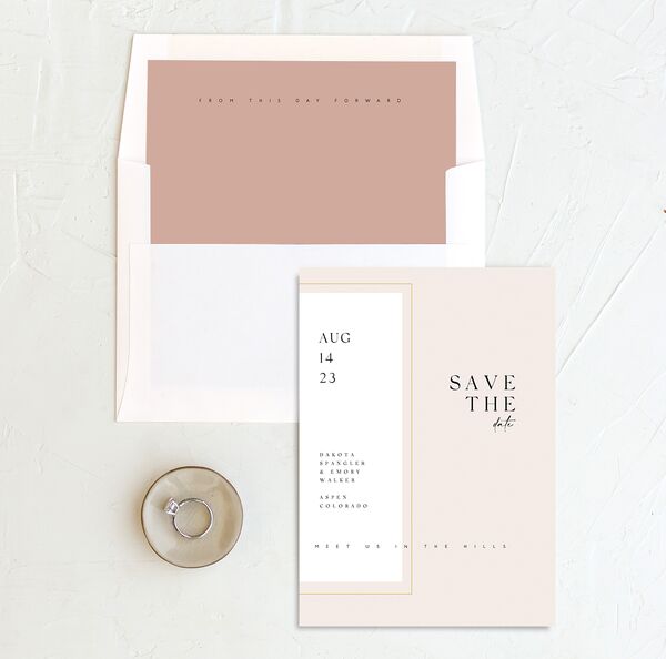 Elegant Type Envelope Liners envelope-and-liner in Rose Pink