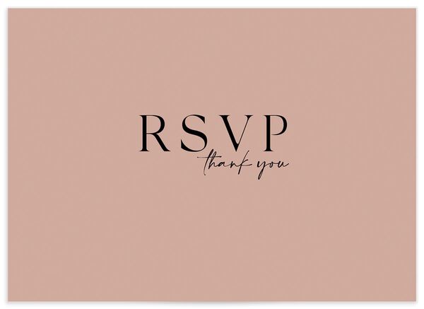 Elegant Type Wedding Response Cards back in Rose Pink