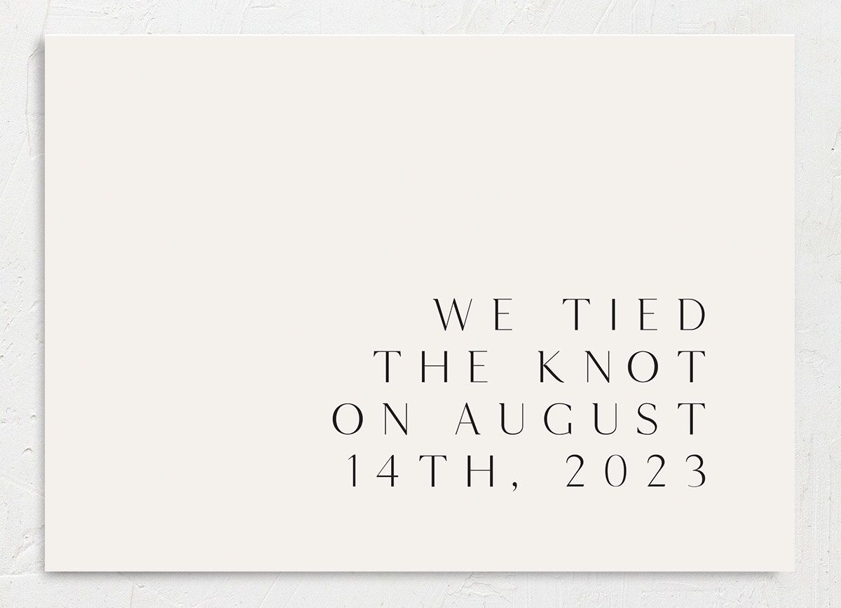 Chic Typography Change the Date Cards back in Pure White