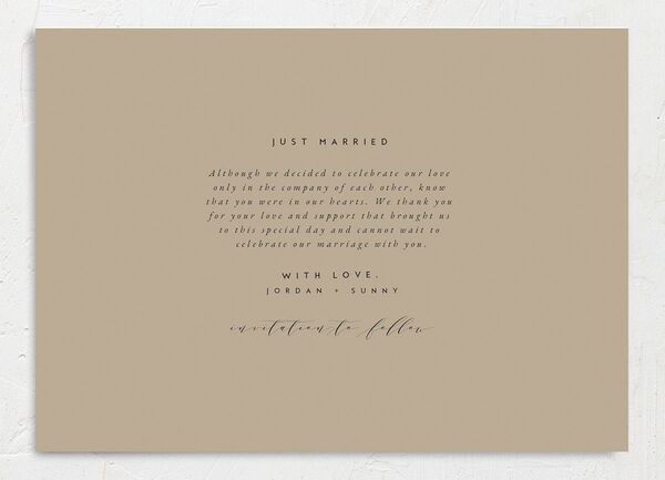 Chic Typography Change the Date Cards front in Pure White