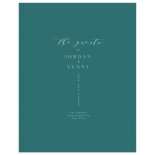 Chic Typography Wedding Guest Book