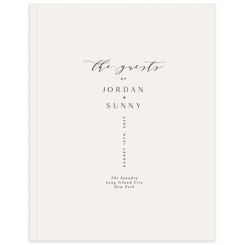 Chic Typography Wedding Guest Book
