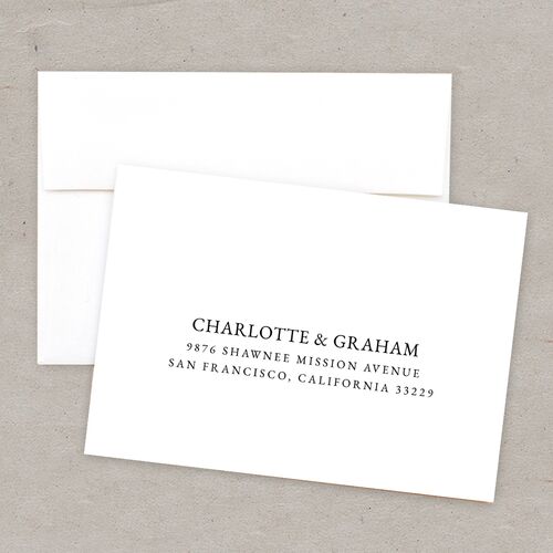 Chic Typography Wedding Response Card Envelopes