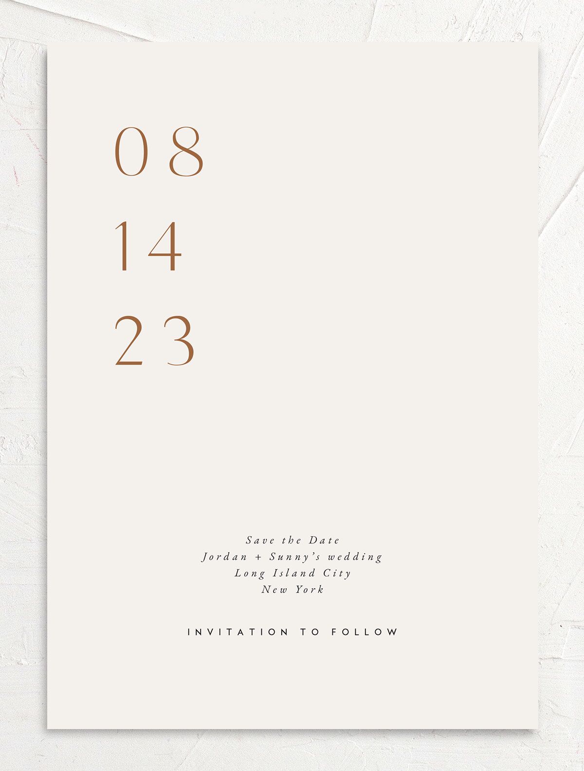 Chic Typography Save the Date Cards front in Pure White