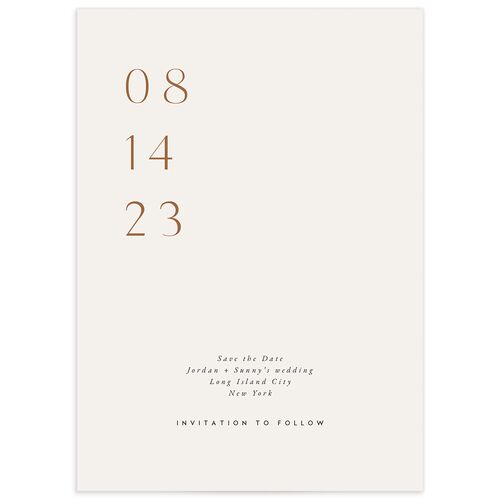 Chic Typography Save the Date Cards - Pure White