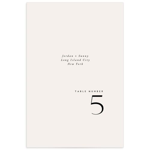 Chic Typography Table Numbers