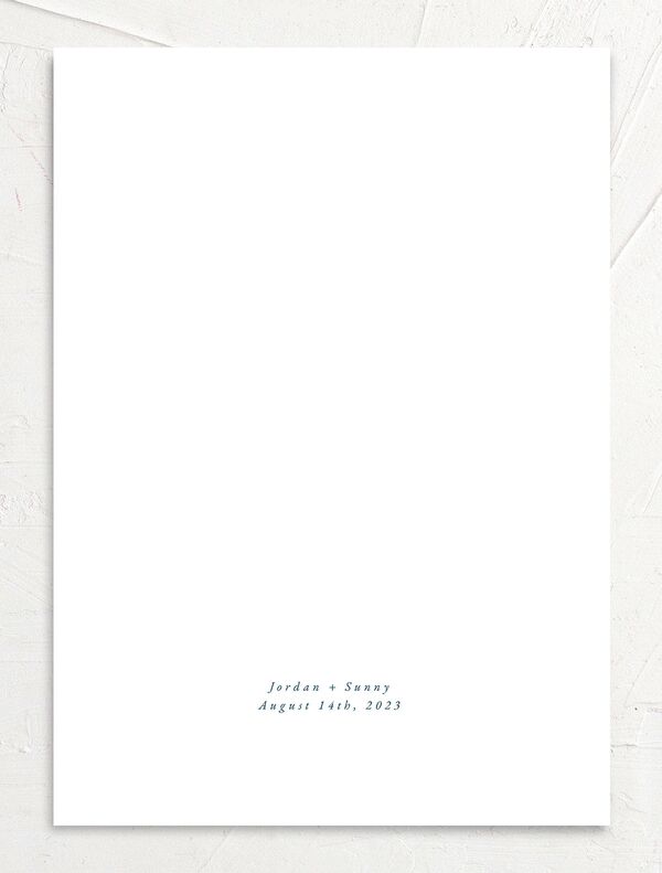 Chic Typography Wedding Invitations back in French Blue