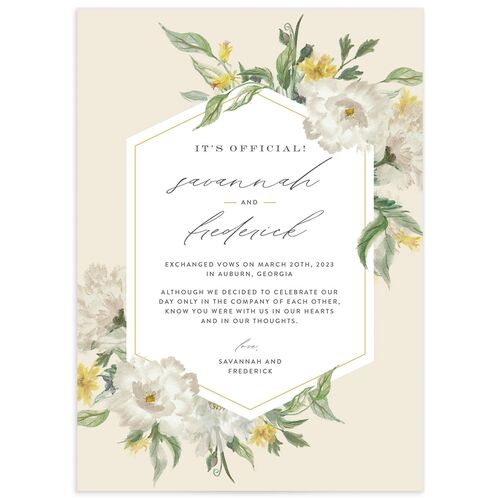 Vintage Floral Change the Date Card - Moss