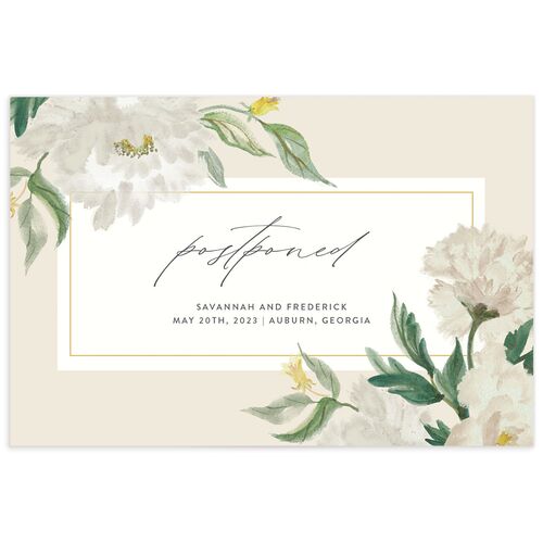 Floral Watercolor Change the Date Postcards - Jewel Green