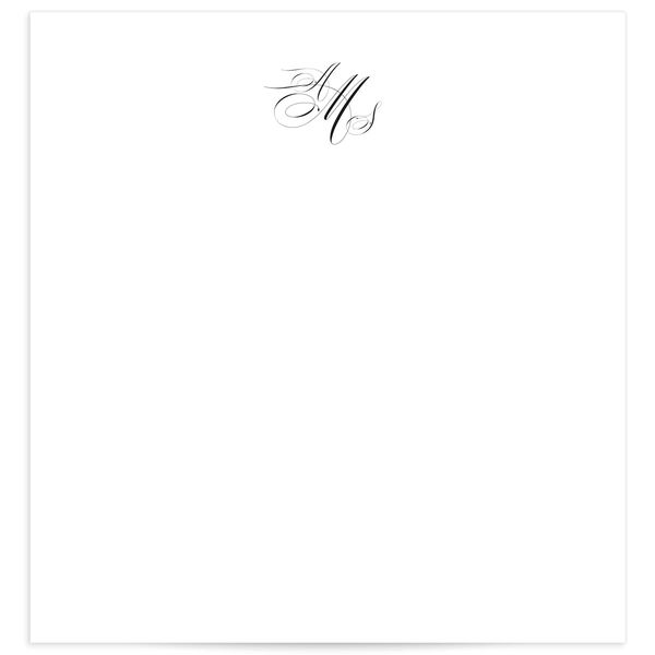 Sophisticated Script Envelope Liners front in Pure White
