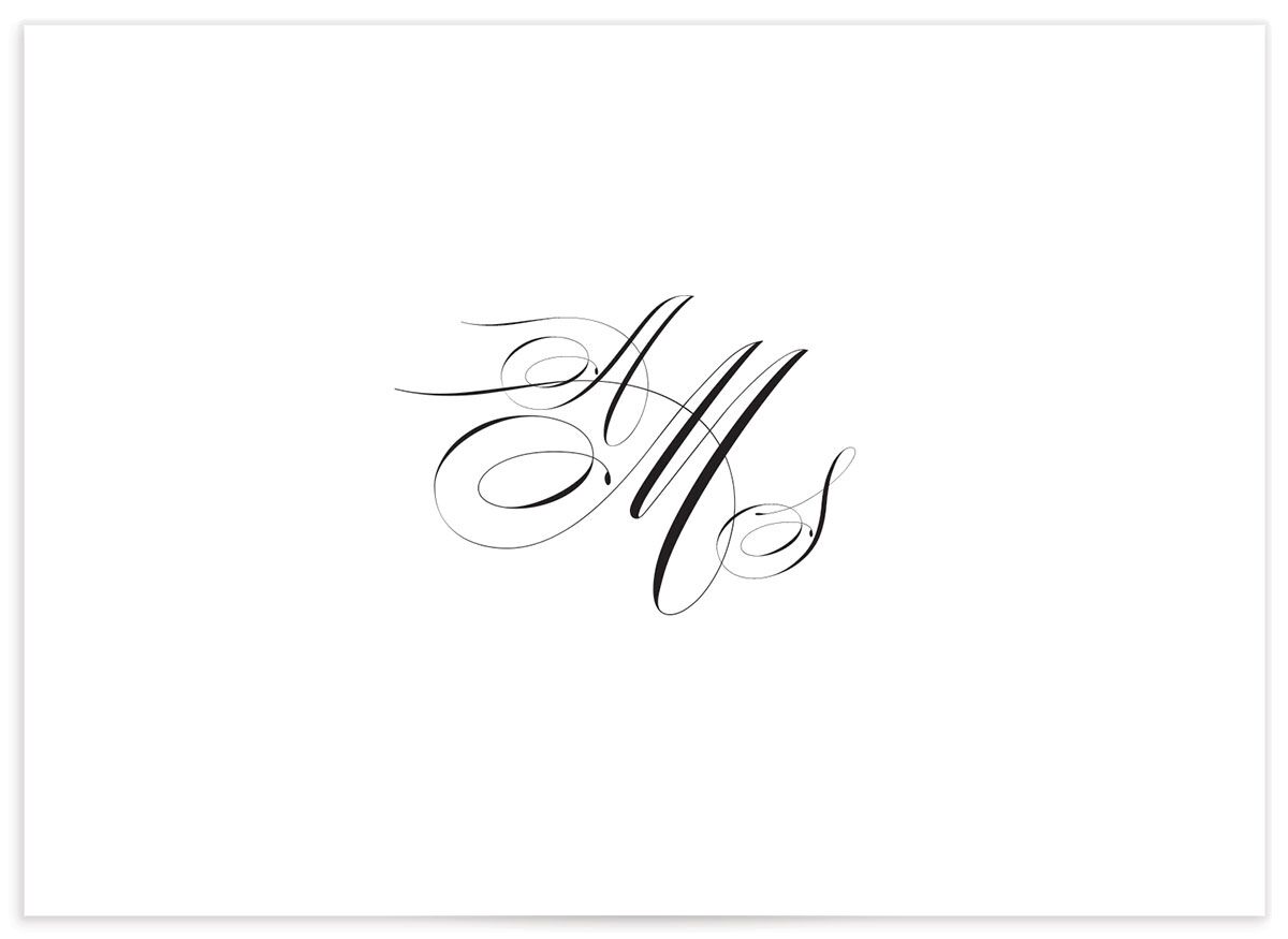Sophisticated Script Wedding Response Cards back in Pure White