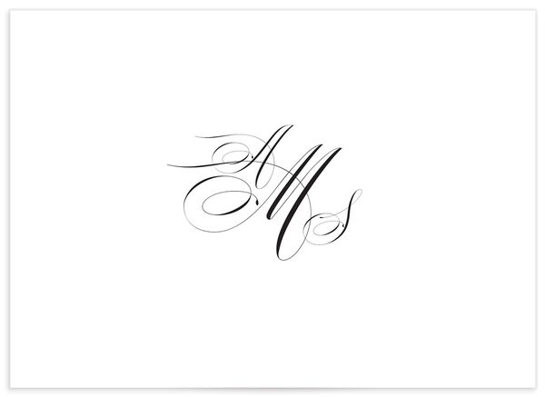 Sophisticated Script Wedding Response Cards back in Pure White