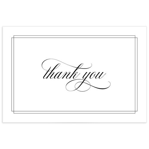 Sophisticated Script Thank You Postcards - Pure White