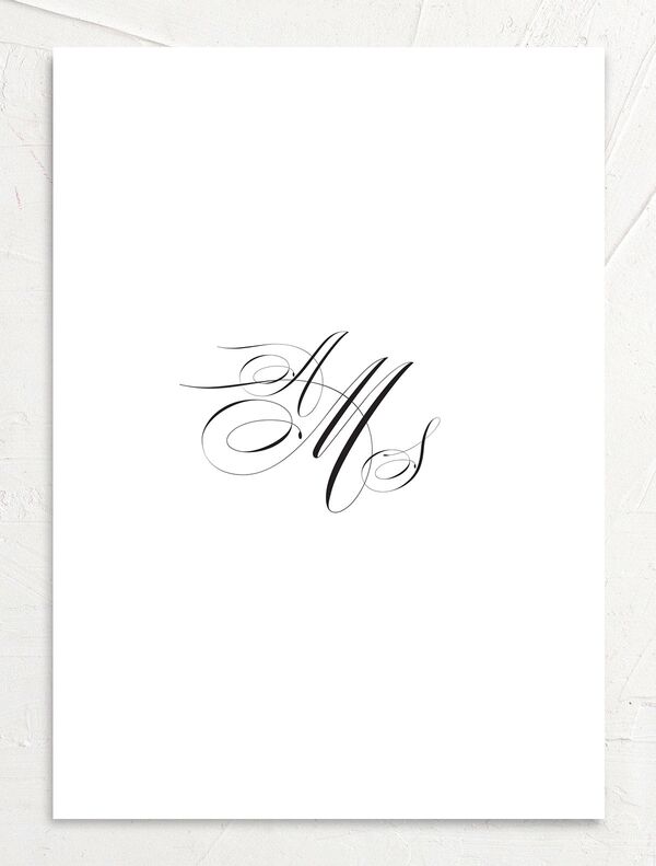 Sophisticated Script Wedding Invitations back in Pure White