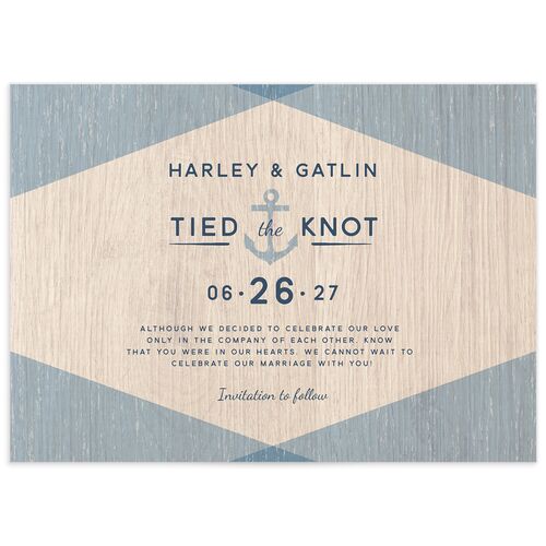 Vintage Nautical Change the Date Cards - French Blue