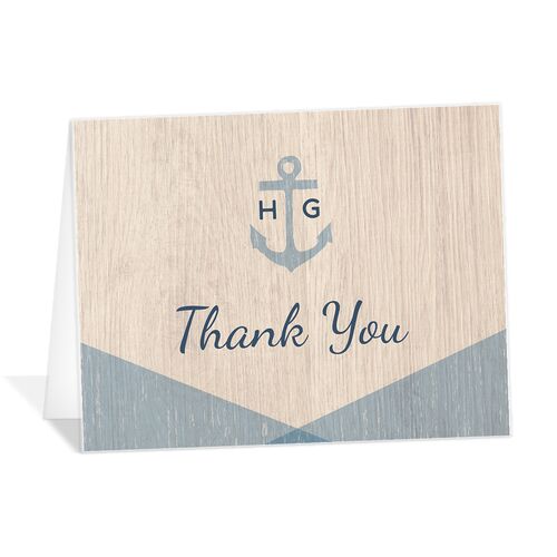 Vintage Nautical Thank You Cards - French Blue