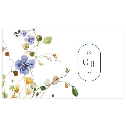 Delicate Wildflower Favor Gift Tags - Pure White