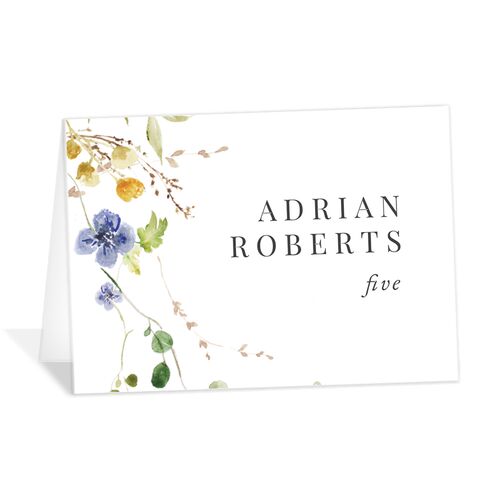 Delicate Wildflower Place Cards - Pure White