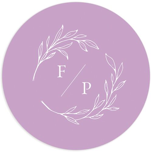 Delicate Lilac Wedding Stickers - Amethyst