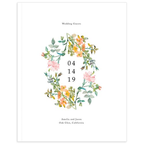 Simple Blossom Wedding Guest Book