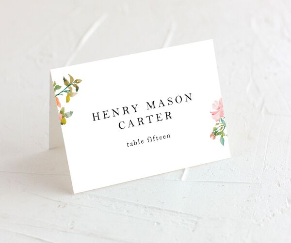 Simple Blossom Place Cards [object Object] in Orange