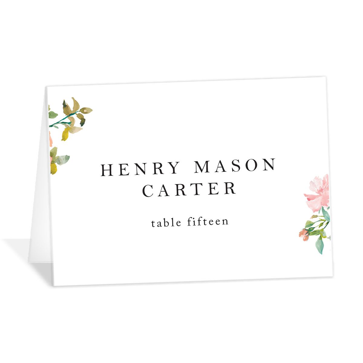 Simple Blossom Place Cards [object Object] in Orange
