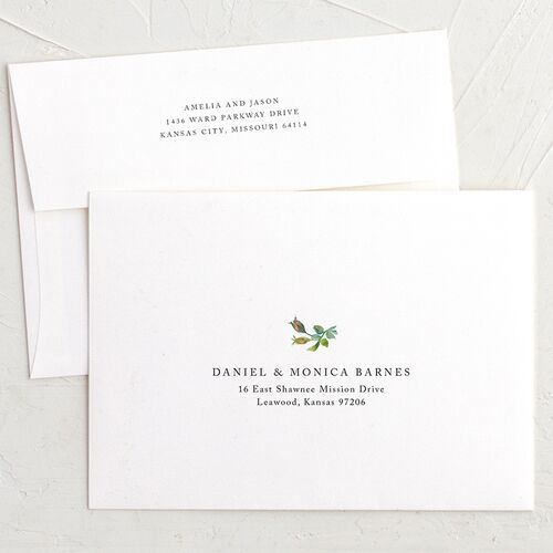 Simple Blossom Save The Date Card Envelopes