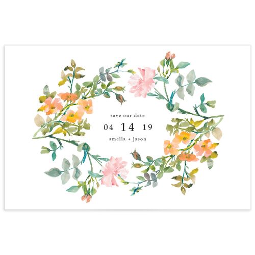 Simple Blossom Save the Date Postcards