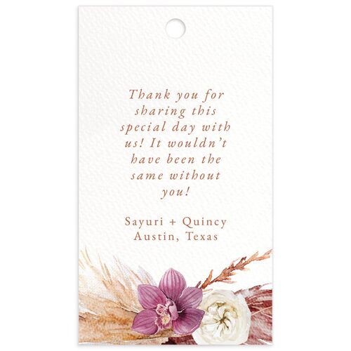 Painted Pampas Favor Gift Tags