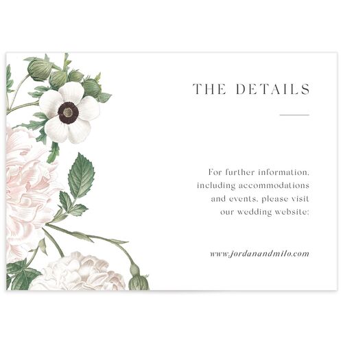 Classic Blossom Wedding Enclosure Cards