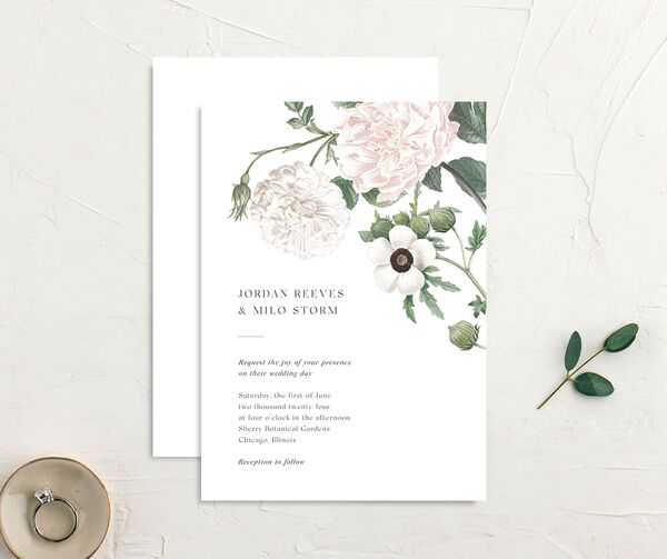 Classic Blossom Wedding Invitations [object Object] in White