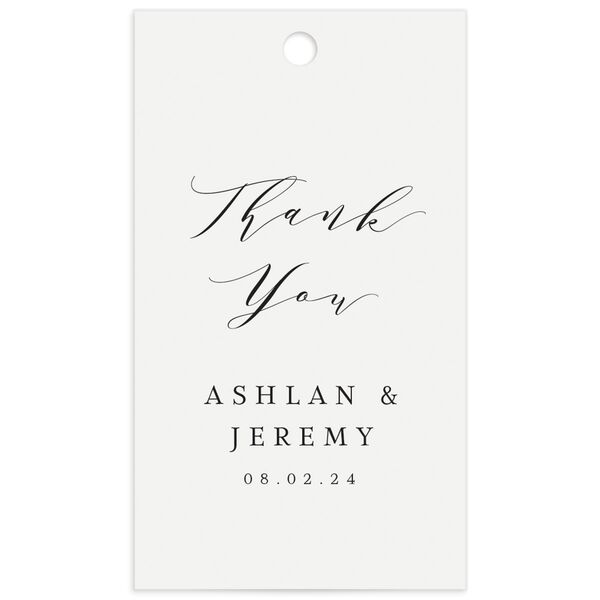Classic Understated Favor Gift Tags front in Champagne