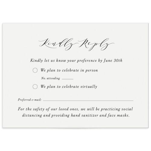 Classic Understated Wedding Response Cards