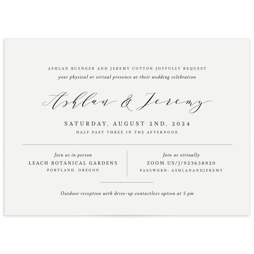 Classic Understated Wedding Invitations - Champagne