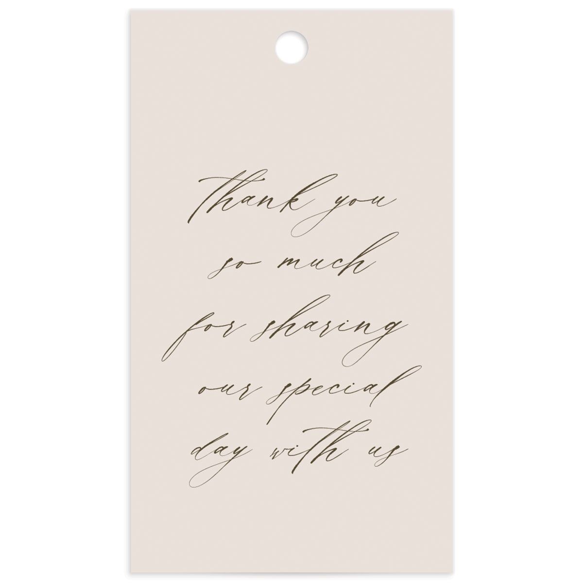 Classic Palette Favor Gift Tags front in Rose Pink