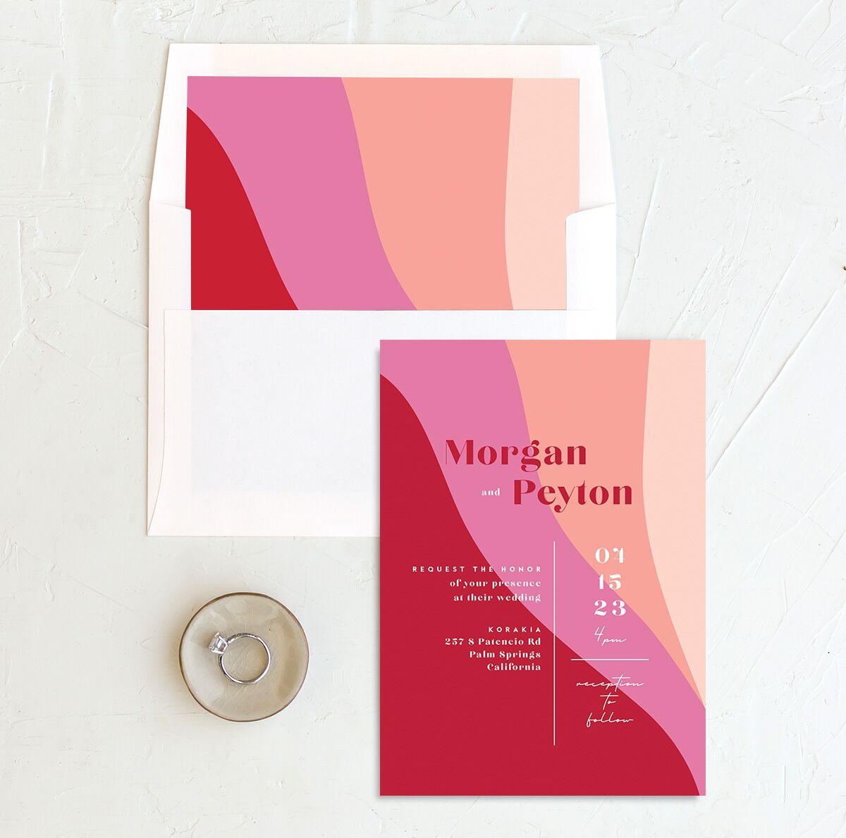 Vintage Pattern Envelope Liners envelope-and-liner in Rose Pink