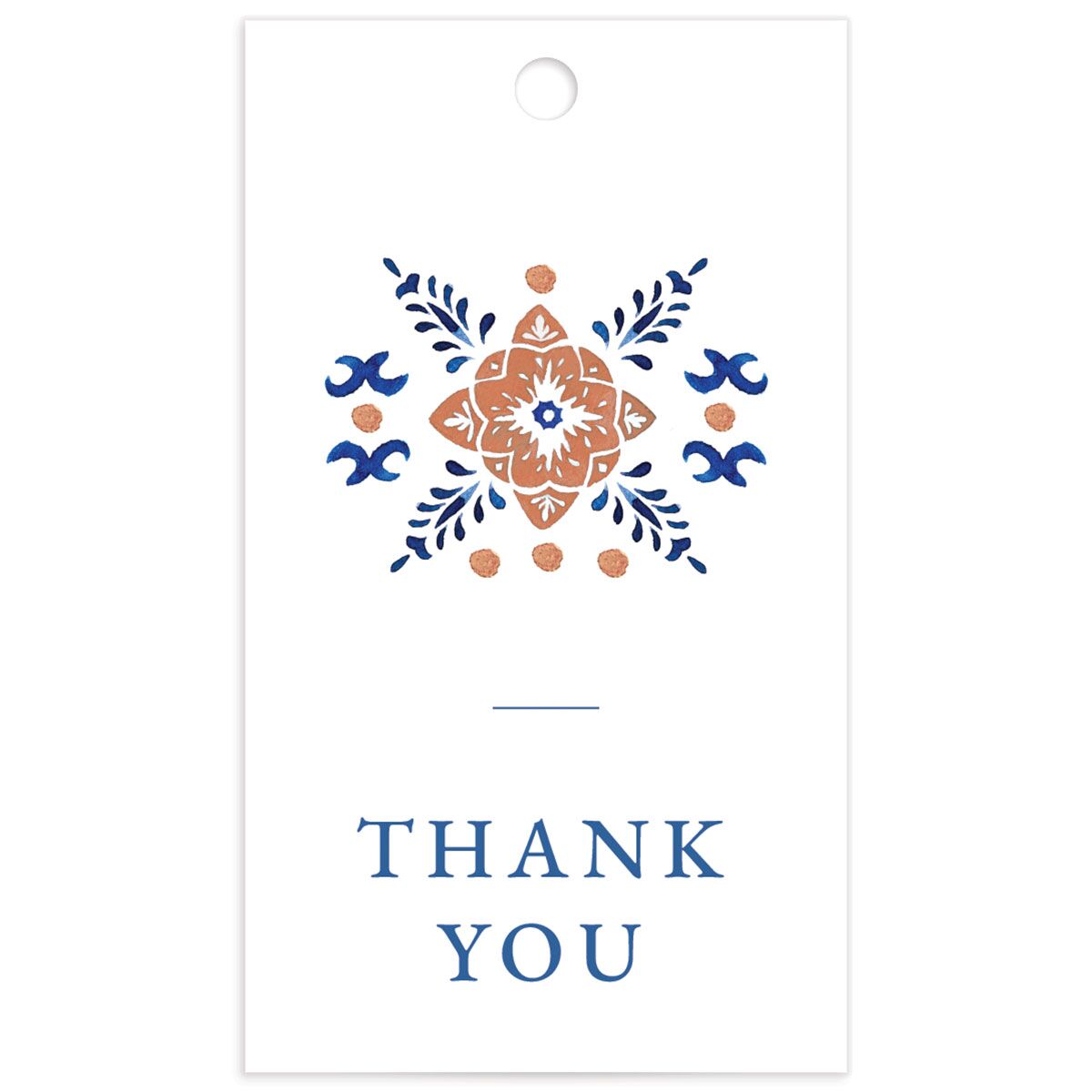 Spanish Mosaic Favor Gift Tags back in French Blue
