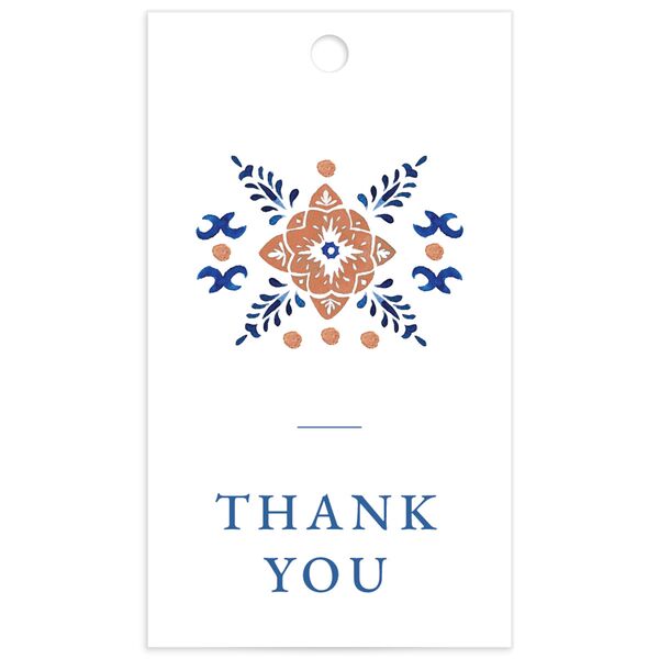Spanish Mosaic Favor Gift Tags back in Blue