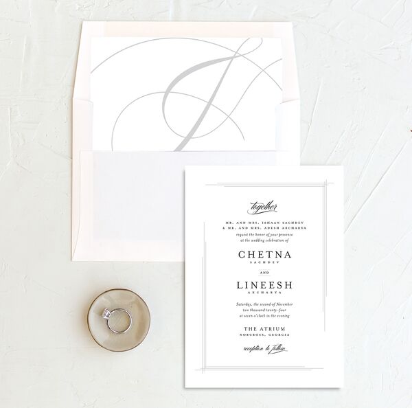 Classic Script Envelope Liners envelope-and-liner in Pure White