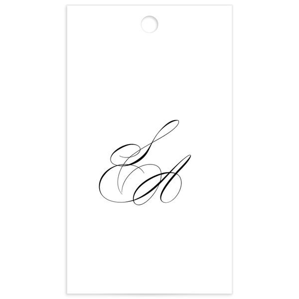 Classic Script Favor Gift Tags back in Pure White