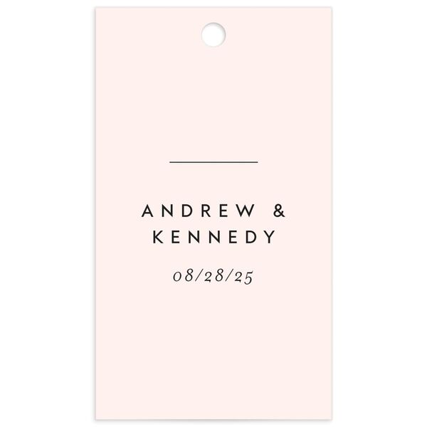 Timeless Flourish Favor Gift Tags front in Rose Pink