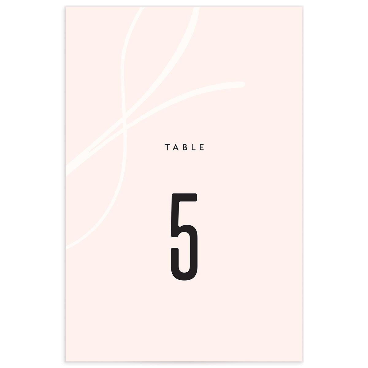 Timeless Flourish Table Numbers front in Rose Pink