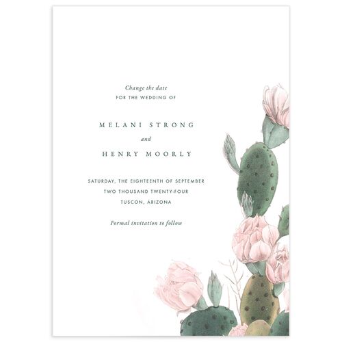 Cactus Blossom Change the Date Cards - Pure White