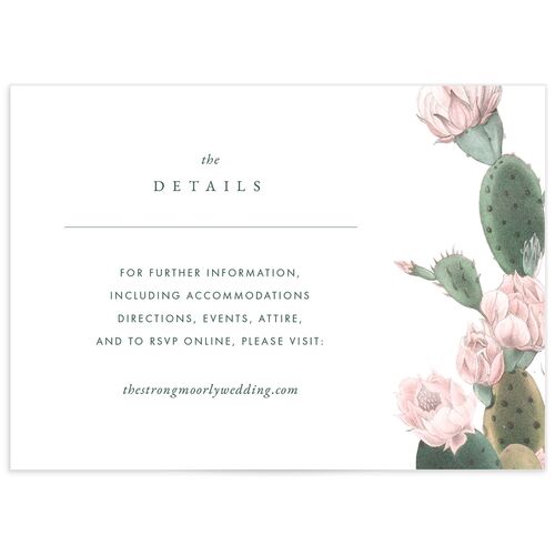 Cactus Blossom Wedding Enclosure Cards