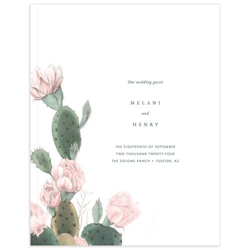 Cactus Blossom Wedding Guest Book