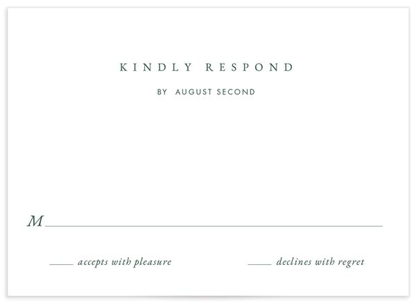 Cactus Blossom Wedding Response Cards front in White