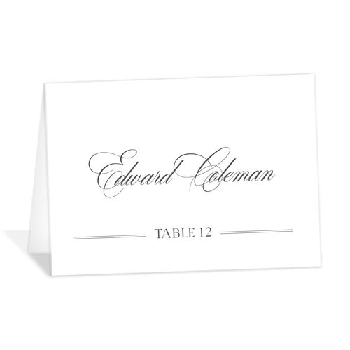 Classically Elegant Place Cards - Pure White