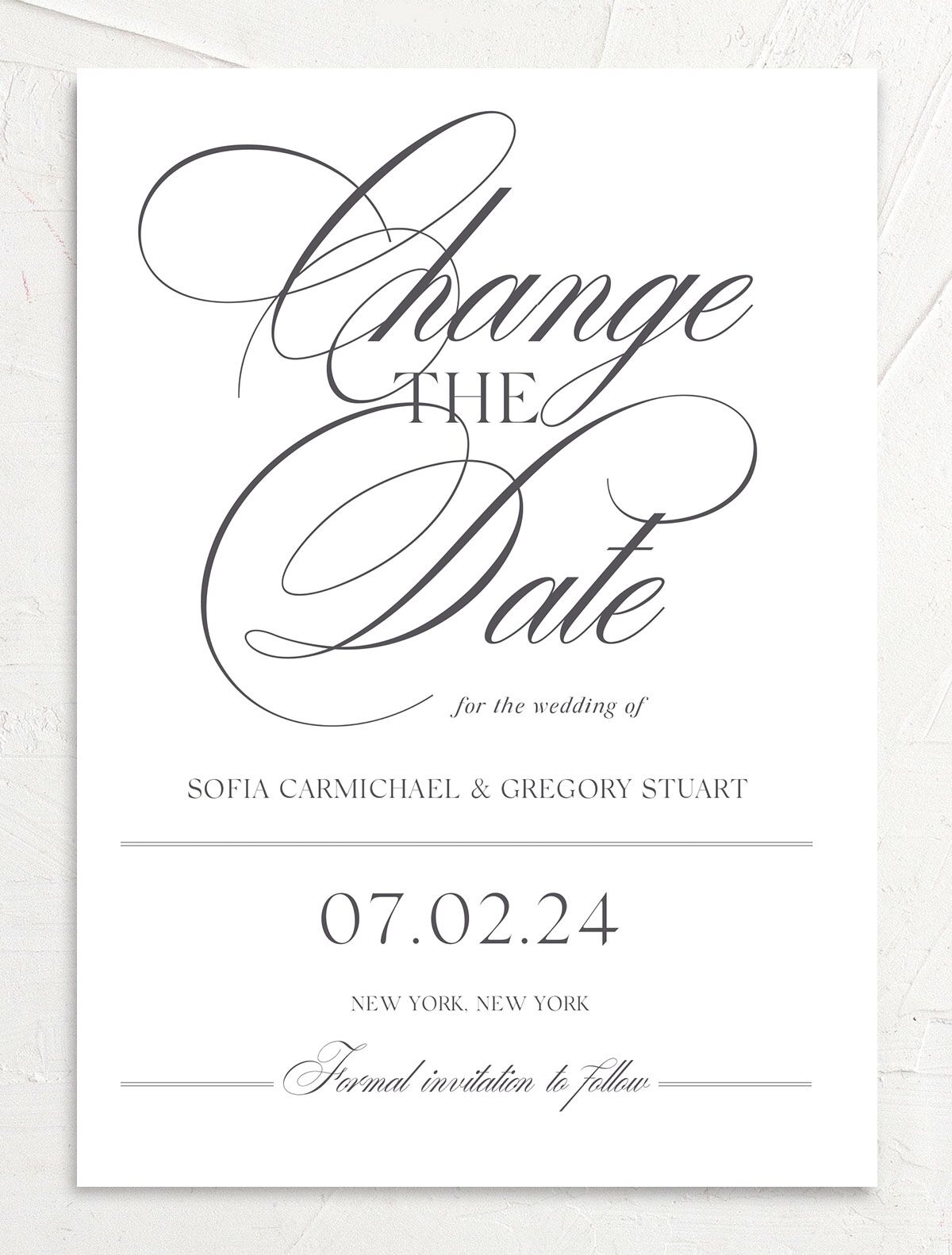 Classic Blooms Change the Date Cards front in Pure White
