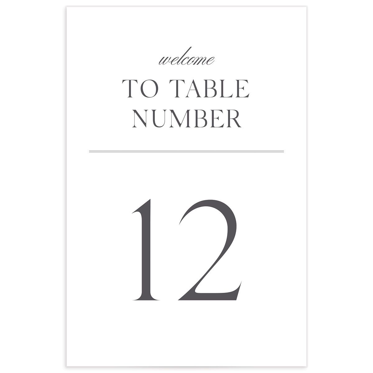 Classic Blooms Table Numbers front in Pure White