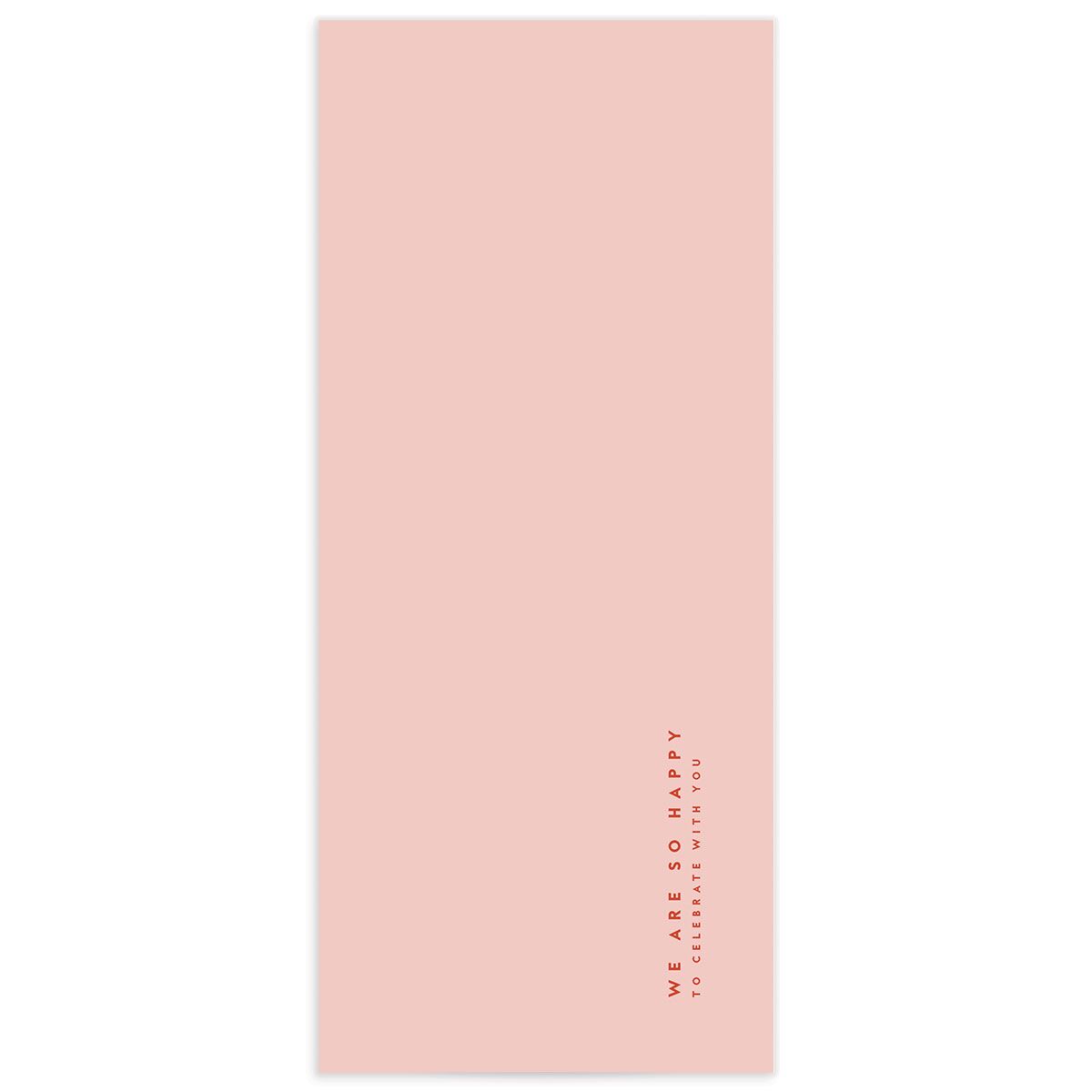 Contemporary Typography Menus back in Rose Pink